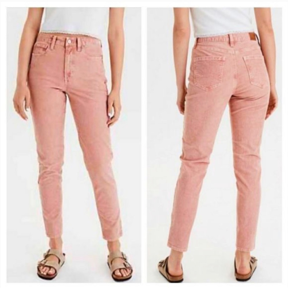 Salon Pink Corduroy American Eagle Mom Jean | Size 2